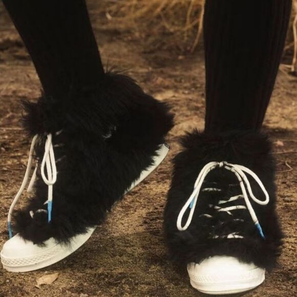 Converse X Ambush Chuck Taylor 70 Hi Fuzzy Black Sneakers Unisex Size M4.5/W6.5 - Picture 2 of 6